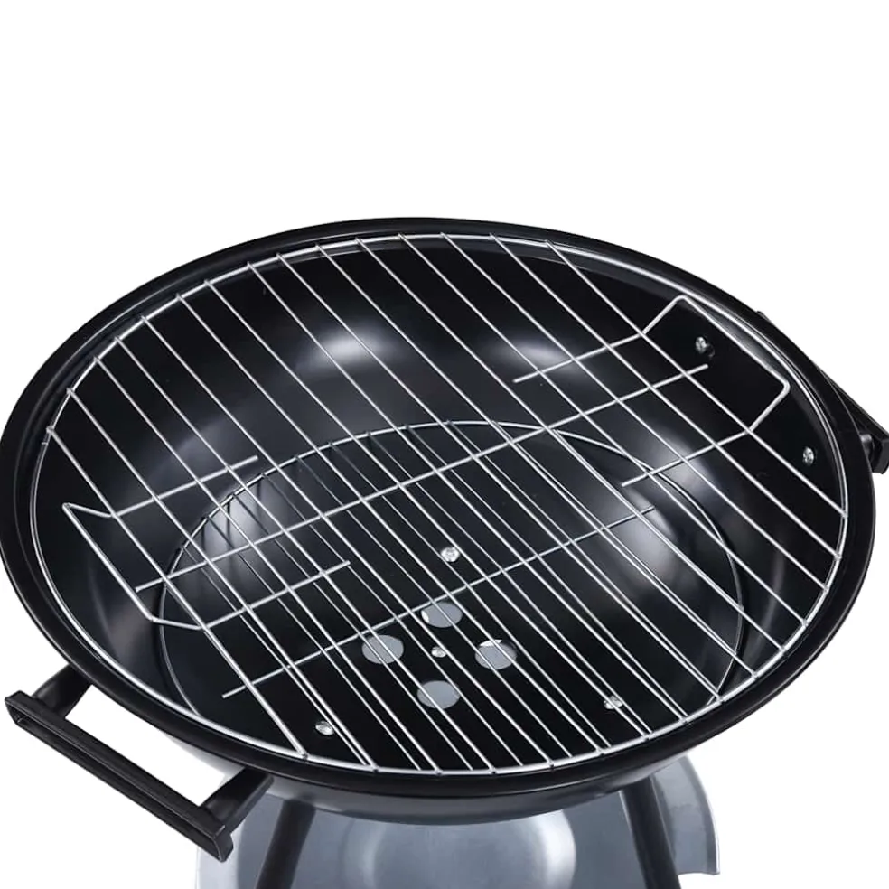 vidaXL Kogelbarbecue houtskool met wieltjes XXL 44 cm