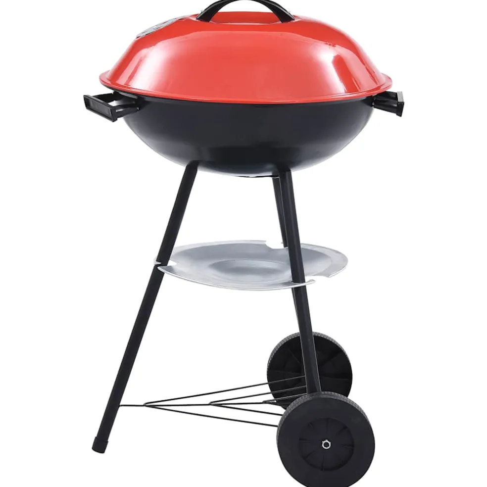 vidaXL Kogelbarbecue houtskool met wieltjes XXL 44 cm