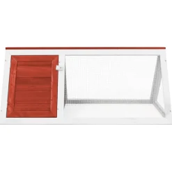 vidaXL Konijnenhok hout rood
