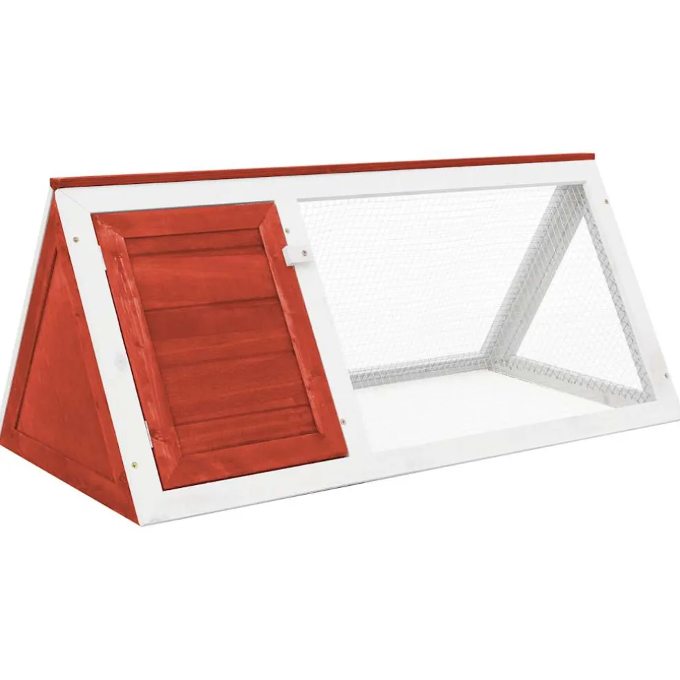 vidaXL Konijnenhok hout rood
