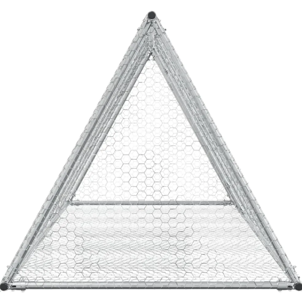vidaXL Konijnenhok 200x105x91 cm gegalvaniseerd staal zilverkleurig