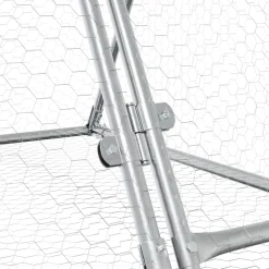 vidaXL Konijnenhok 200x105x91 cm gegalvaniseerd staal zilverkleurig
