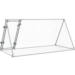 vidaXL Konijnenhok 200x105x91 cm gegalvaniseerd staal zilverkleurig
