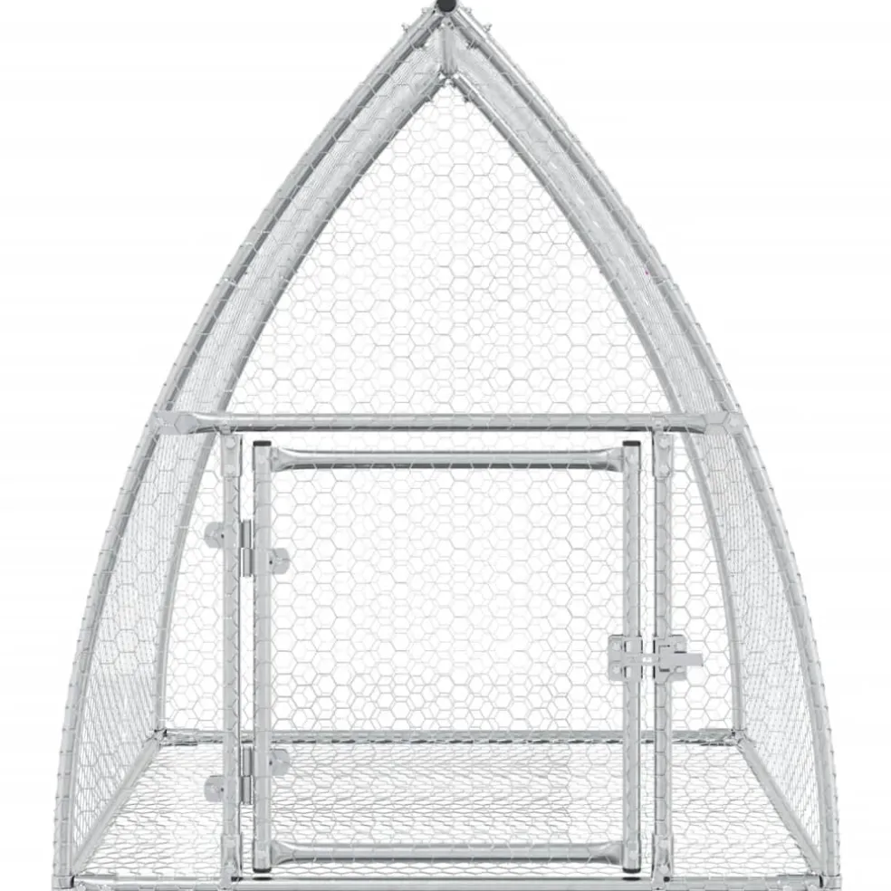 vidaXL Konijnenhok 105x100x120 cm gegalvaniseerd staal zilverkleurig
