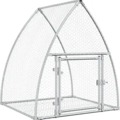 vidaXL Konijnenhok 105x100x120 cm gegalvaniseerd staal zilverkleurig