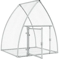 vidaXL Konijnenhok 105x100x120 cm gegalvaniseerd staal zilverkleurig