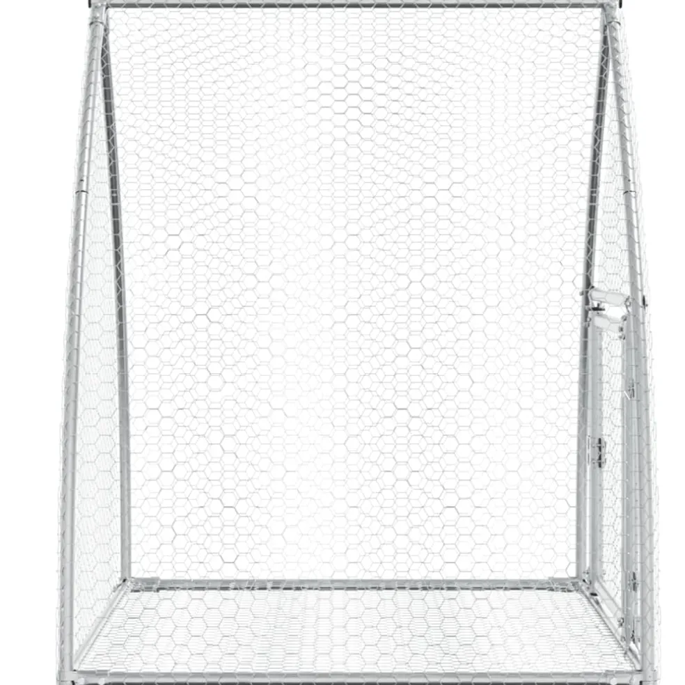 vidaXL Konijnenhok 105x100x120 cm gegalvaniseerd staal zilverkleurig