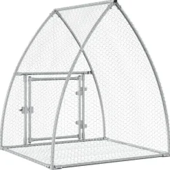 vidaXL Konijnenhok 105x100x120 cm gegalvaniseerd staal zilverkleurig