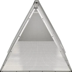 vidaXL Konijnenhok 201,5x80,5x71 cm gegalvaniseerd staal grijs
