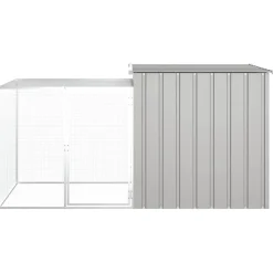 vidaXL Konijnenhok 200x91x100 cm gegalvaniseerd staal grijs