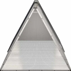 vidaXL Konijnenhok 201,5x80,5x71 cm gegalvaniseerd staal antraciet