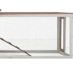 vidaXL Konijnenhok 310x70x87 cm massief grenen- en vurenhout mokka