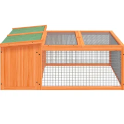 vidaXL Konijnenhok 117,5x97x47,5 cm massief grenenhout bruin