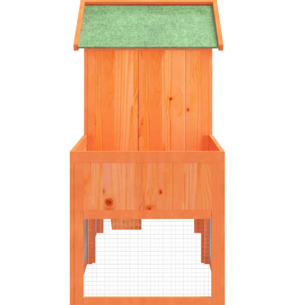 vidaXL Konijnenhok 170x63x113 cm massief grenenhout bruin
