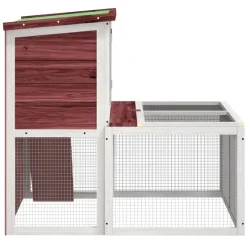 vidaXL Konijnenhok 102x90x84,5 cm massief grenenhout mokkakleurig