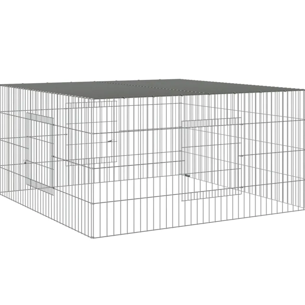 vidaXL Konijnenkooi 110x110x55 cm gegalvaniseerd ijzer