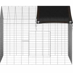vidaXL Konijnenkooi Zilver 100 x 78 x 78 cm Gegalvaniseerd staal