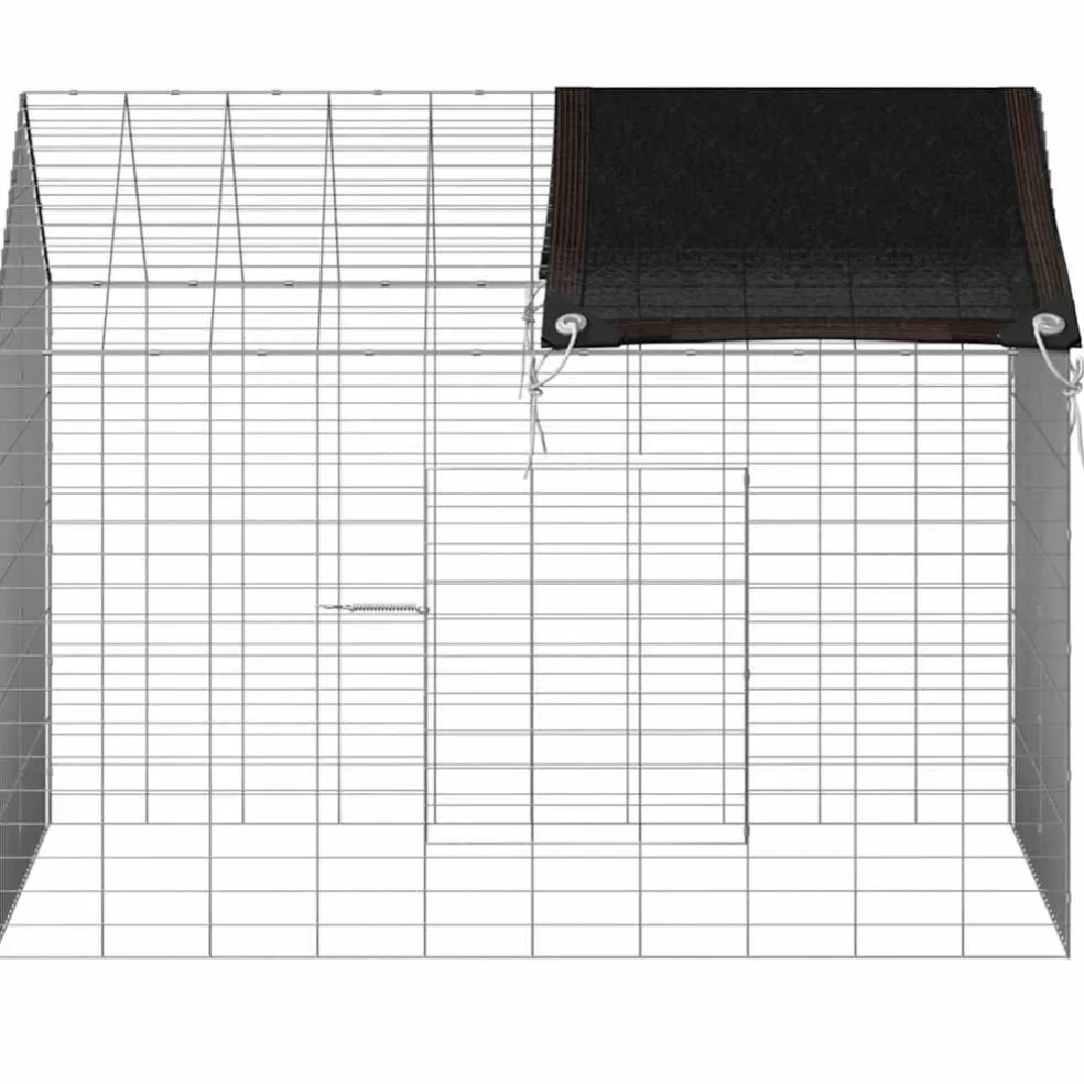 vidaXL Konijnenkooi Zilver 100 x 78 x 78 cm Gegalvaniseerd staal