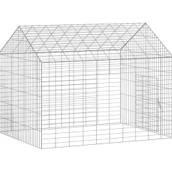 vidaXL Konijnenkooi Zilver 100 x 78 x 78 cm Gegalvaniseerd staal