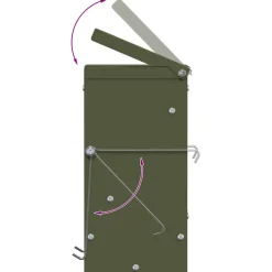 vidaXL Konijnenvoer Olijf Groen 12,5 x 12,5 x 25 cm 1,5 kg