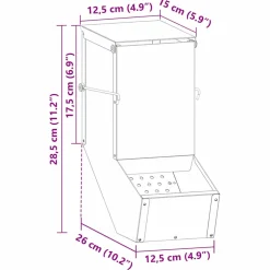 vidaXL Konijnenvoer Olijf Groen 12,5 x 26 x 28,5 cm 1 kg