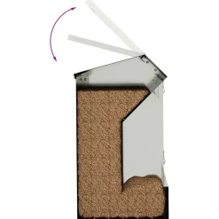 vidaXL Konijnenvoer zilver 33,5 x 25,5 x 45,5 cm 3 kg
