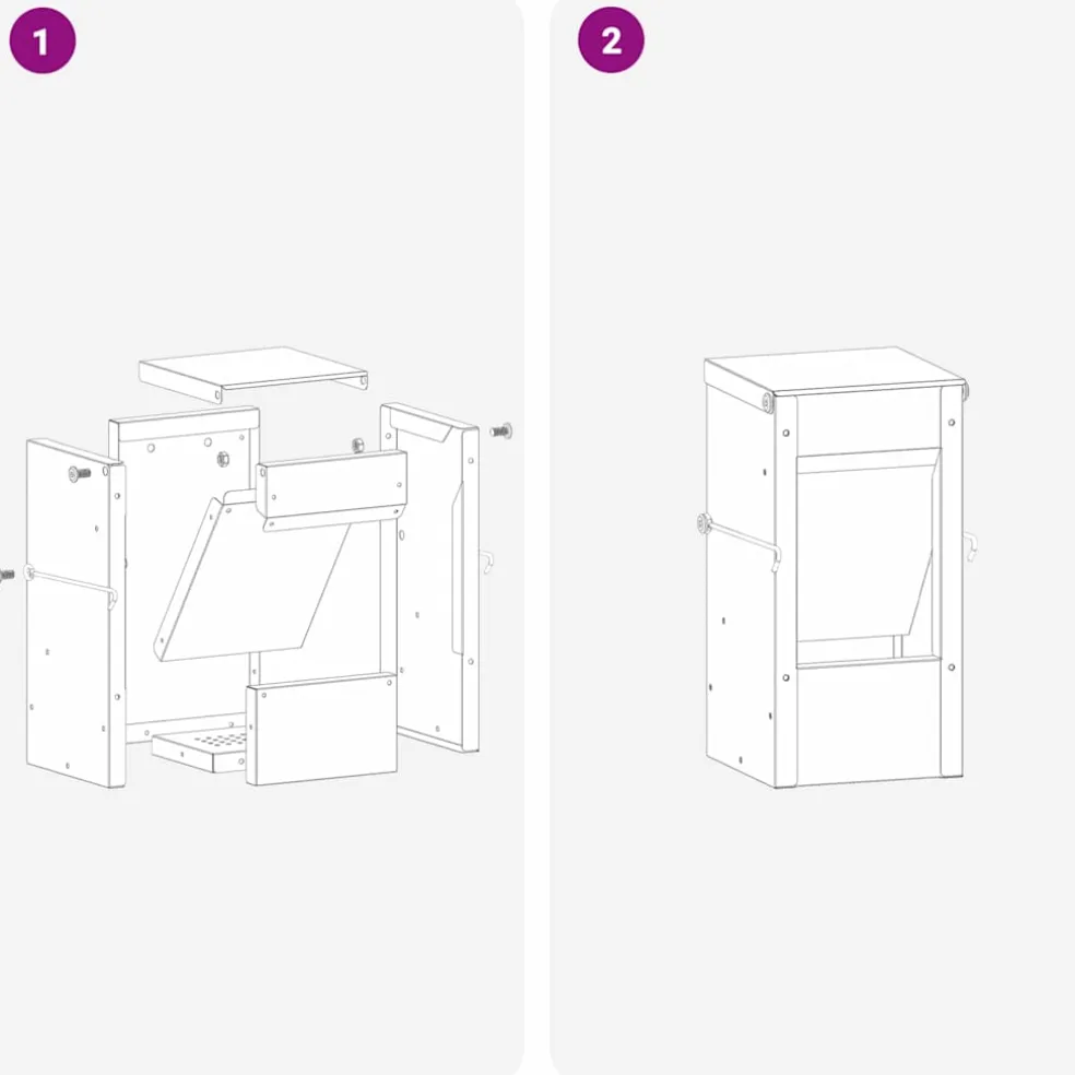vidaXL Konijnenvoer Zilver 12,5 x 12,5 x 25 cm 1,5 kg