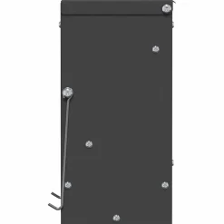 vidaXL Konijnenvoer Zwart 12,5 x 12,5 x 25 cm 1,5 kg Koudgewalst Staal
