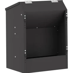 vidaXL Konijnenvoer Zwart 33,5 x 25,5 x 45,5 cm 3 kg Koudgewalst Staal