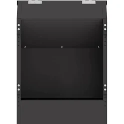 vidaXL Konijnenvoer Zwart 33,5 x 25,5 x 45,5 cm 3 kg Koudgewalst Staal