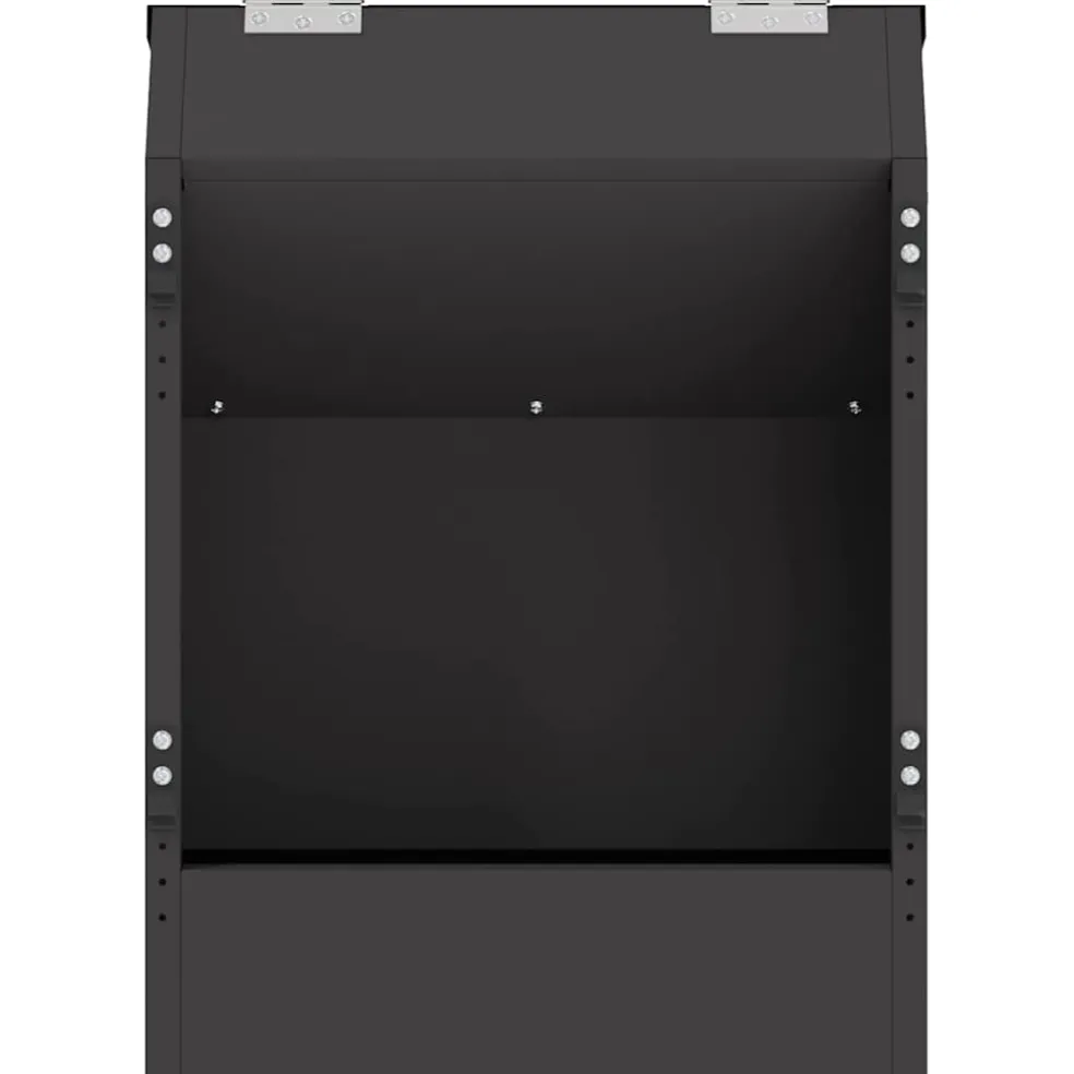 vidaXL Konijnenvoer Zwart 33,5 x 25,5 x 45,5 cm 3 kg Koudgewalst Staal