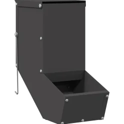 vidaXL Konijnenvoer Zwart 12,5 x 26 x 28,5 cm 1 kg Koudgewalst Staal