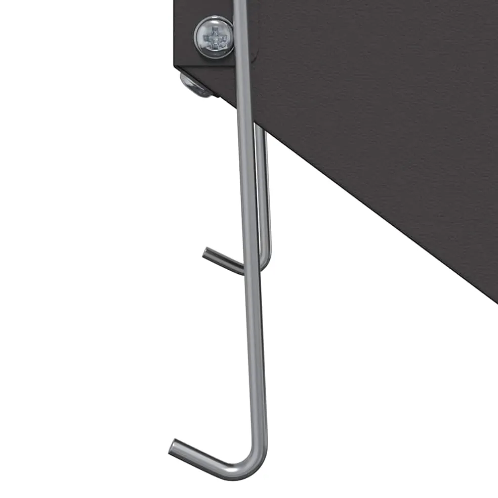 vidaXL Konijnenvoer Zwart 12,5 x 26 x 28,5 cm 1 kg Koudgewalst Staal