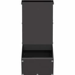 vidaXL Konijnenvoer Zwart 12,5 x 26 x 28,5 cm 1 kg Koudgewalst Staal
