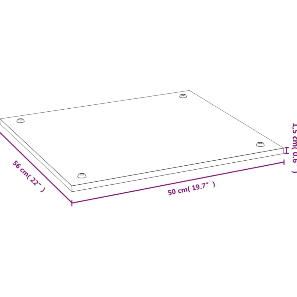 vidaXL Kookplaatafdekking 50x56x1,5 cm bamboe