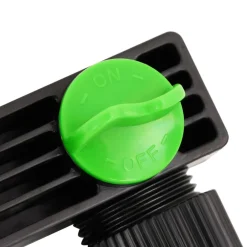 vidaXL Kraanadapter 4-wegs 19,5x6x11 cm ABS & PP groen en zwart