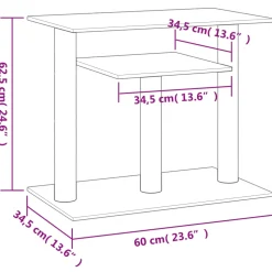 vidaXL Krabpaal met platforms 62,5 cm crèmekleurig