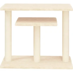vidaXL Krabpaal met platforms 62,5 cm crèmekleurig
