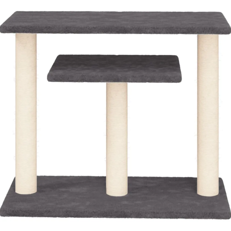 vidaXL Krabpaal met platforms 62,5 cm donkergrijs