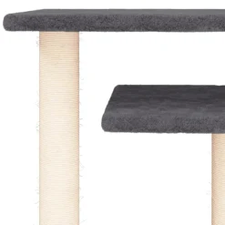 vidaXL Krabpaal met platforms 62,5 cm donkergrijs