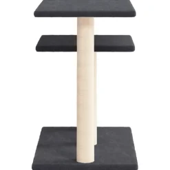 vidaXL Krabpaal met platforms 62,5 cm donkergrijs