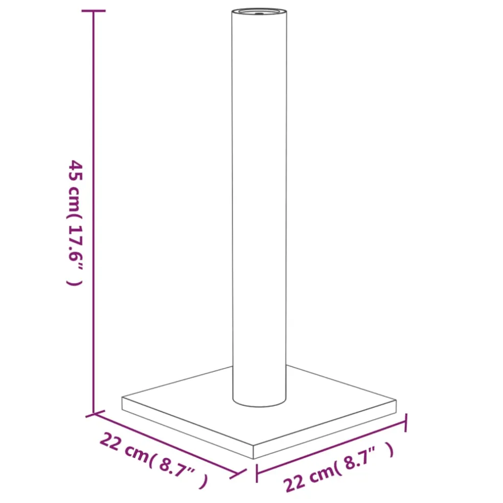 VidaXL Krabpaal 22x22x45 cm lichtgrijs