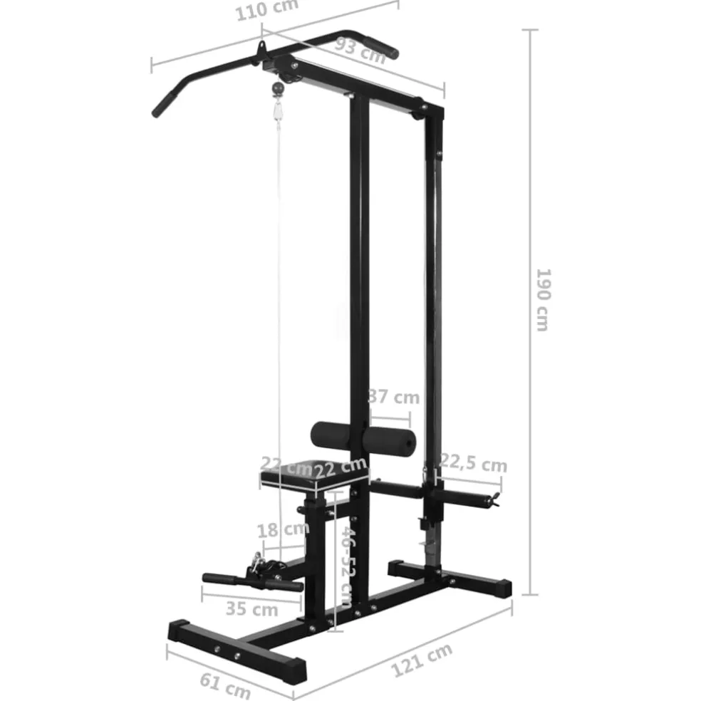 vidaXL Krachttoren met gewichtsschijven 40 kg