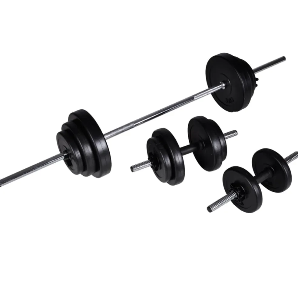 vidaXL Krachttoren met halterset 30,5 kg