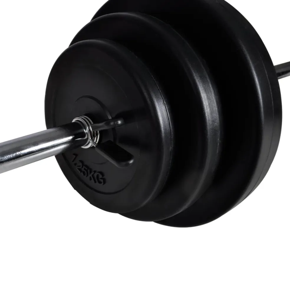 vidaXL Krachttoren voor aan de wand met halterset 30,5 kg