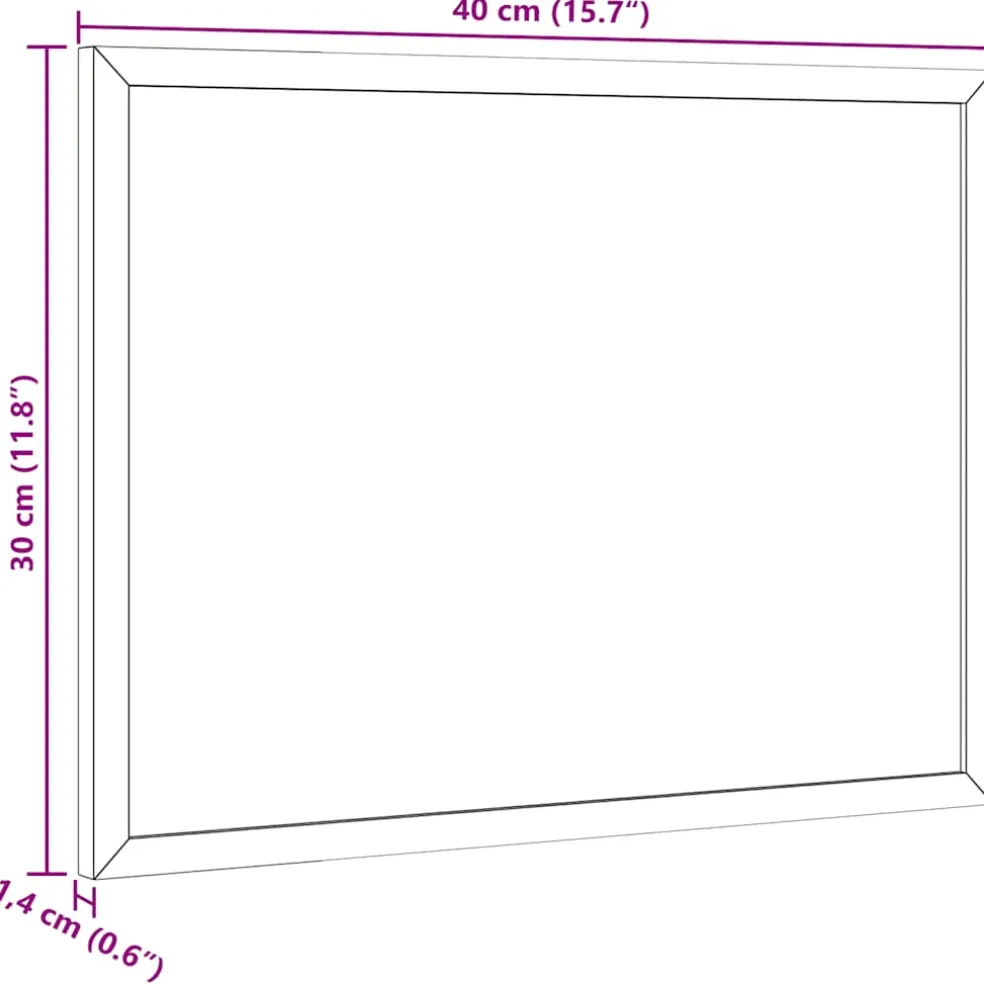 vidaXL Krijtbord met massief grenenhouten frame 40x30 cm zwart