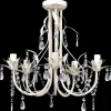 vidaXL Kristallen kroonluchter met wit elegant design (5 lampen)