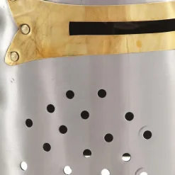 vidaXL Kruisvaardershelm middeleeuws replica LARP staal zilverkleurig