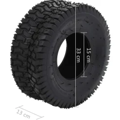 vidaXL Kruiwagenbanden 2 st 15x6.00-6 4PR rubber