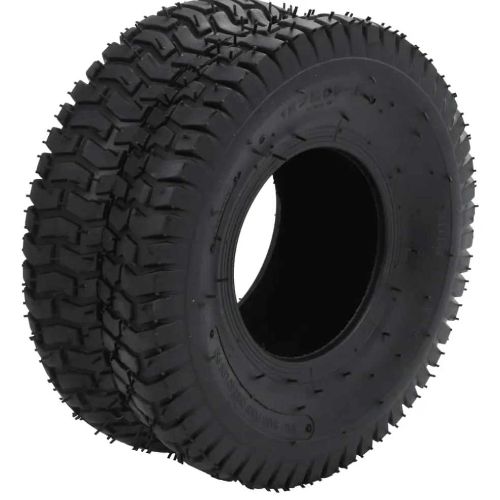 vidaXL Kruiwagenbanden 2 st 15x6.00-6 4PR rubber